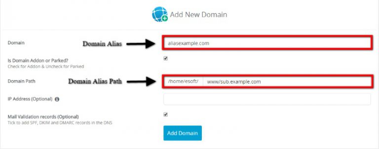 Add Domain – Webuzo