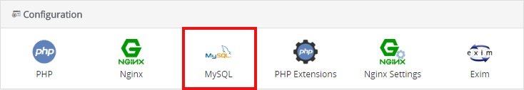Edit MySQL Config – Webuzo