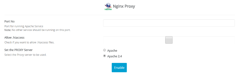Webserver Module Configuration – Webuzo
