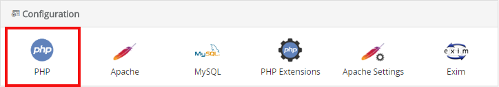 Edit PHP Config – Webuzo