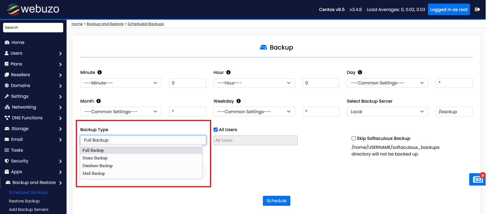 admin backup admin backup